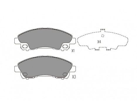 Bromsbeläggssats, skivbroms KBP-5549 Kavo parts