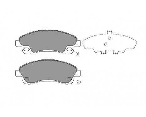 Bromsbeläggssats, skivbroms KBP-5549 Kavo parts, bild 2