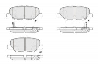 Bromsbeläggssats, skivbroms KBP-5551 Kavo parts