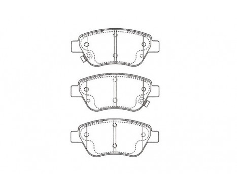 Bromsbeläggssats, skivbroms KBP-5562 Kavo parts