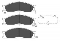 Bromsbeläggssats, skivbroms KBP-6503 Kavo parts