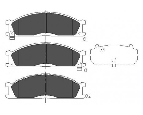 Bromsbeläggssats, skivbroms KBP-6503 Kavo parts