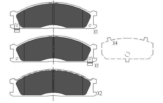 Bromsbeläggssats, skivbroms KBP-6503 Kavo parts