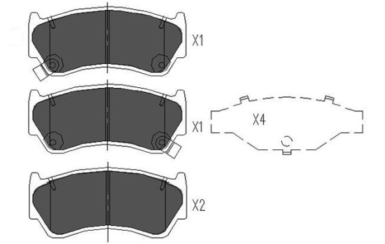 Bromsbeläggssats, skivbroms KBP-6508 Kavo parts