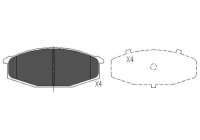 Bromsbeläggssats, skivbroms KBP-6520 Kavo parts