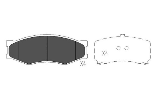 Bromsbeläggssats, skivbroms KBP-6523 Kavo parts