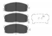 Bromsbeläggssats, skivbroms KBP-6525 Kavo parts