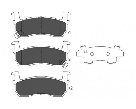 Bromsbeläggssats, skivbroms KBP-6530 Kavo parts