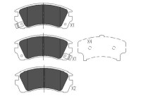 Bromsbeläggssats, skivbroms KBP-6532 Kavo parts