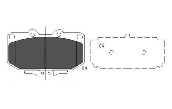 Bromsbeläggssats, skivbroms KBP-6536 Kavo parts, bild 2