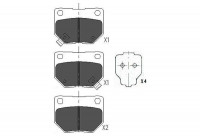 Bromsbeläggssats, skivbroms KBP-6545 Kavo parts