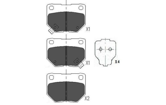 Bromsbeläggssats, skivbroms KBP-6545 Kavo parts, bild 2