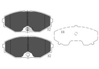 Bromsbeläggssats, skivbroms KBP-6553 Kavo parts