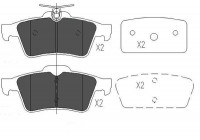 Bromsbeläggssats, skivbroms KBP-6554 Kavo parts