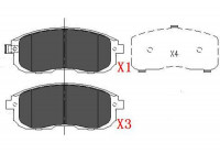 Bromsbeläggssats, skivbroms KBP-6557 Kavo parts