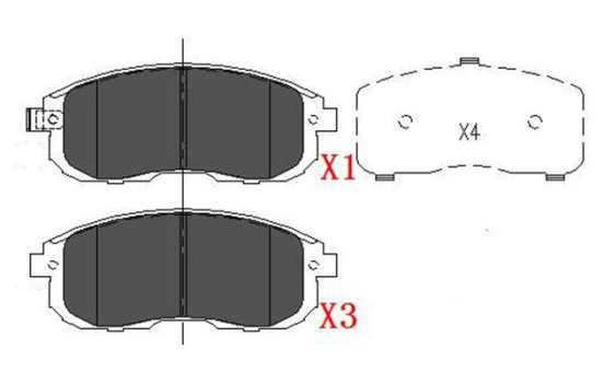 Bromsbeläggssats, skivbroms KBP-6557 Kavo parts