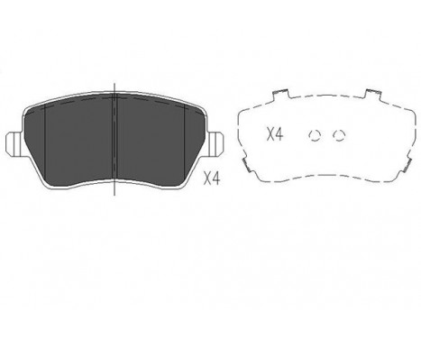 Bromsbeläggssats, skivbroms KBP-6559 Kavo parts