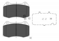 Bromsbeläggssats, skivbroms KBP-6561 Kavo parts