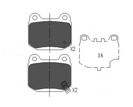 Bromsbeläggssats, skivbroms KBP-6562 Kavo parts