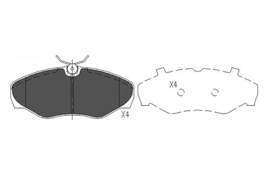 Bromsbeläggssats, skivbroms KBP-6566 Kavo parts