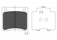 Bromsbeläggssats, skivbroms KBP-6568 Kavo parts