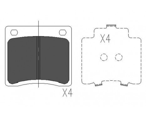 Bromsbeläggssats, skivbroms KBP-6568 Kavo parts