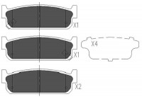 Bromsbeläggssats, skivbroms KBP-6572 Kavo parts