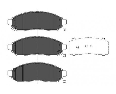 Bromsbeläggssats, skivbroms KBP-6574 Kavo parts