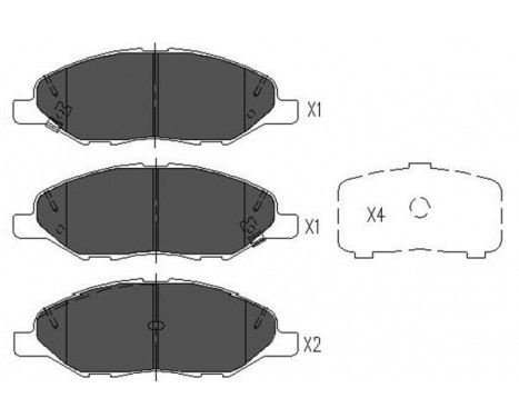 Bromsbeläggssats, skivbroms KBP-6578 Kavo parts