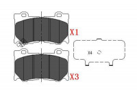 Bromsbeläggssats, skivbroms KBP-6581 Kavo parts