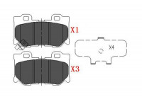 Bromsbeläggssats, skivbroms KBP-6582 Kavo parts