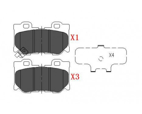 Bromsbeläggssats, skivbroms KBP-6582 Kavo parts