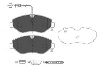 Bromsbeläggssats, skivbroms KBP-6584 Kavo parts