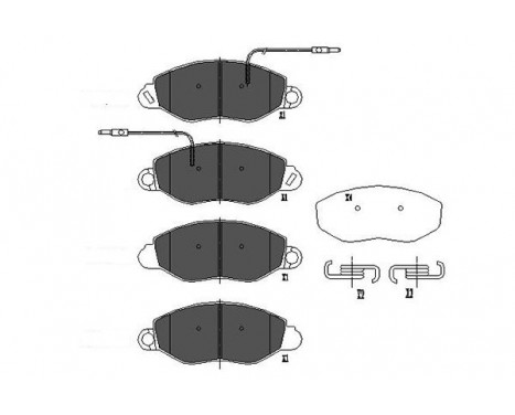 Bromsbeläggssats, skivbroms KBP-6586 Kavo parts
