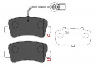 Bromsbeläggssats, skivbroms KBP-6590 Kavo parts