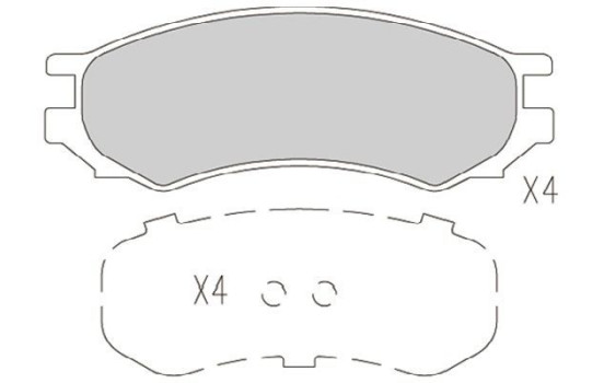 Bromsbeläggssats, skivbroms KBP-6595 Kavo parts
