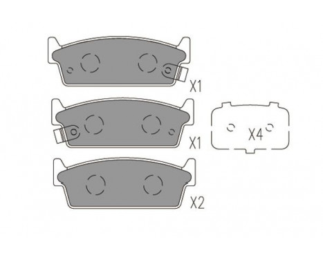 Bromsbeläggssats, skivbroms KBP-6601 Kavo parts