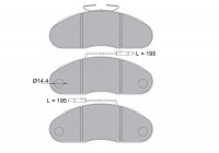 Bromsbeläggssats, skivbroms KBP-6602 Kavo parts