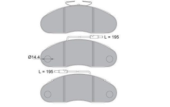 Bromsbeläggssats, skivbroms KBP-6602 Kavo parts