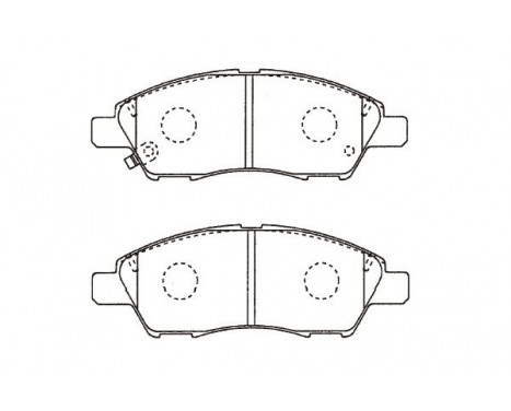 Bromsbeläggssats, skivbroms KBP-6613 Kavo parts