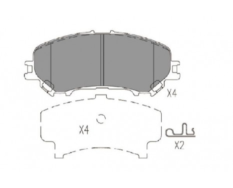 Bromsbeläggssats, skivbroms KBP-6614 Kavo parts