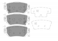 Bromsbeläggssats, skivbroms KBP-6615 Kavo parts