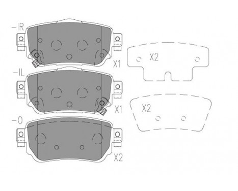 Bromsbeläggssats, skivbroms KBP-6615 Kavo parts