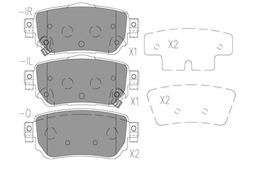 Bromsbeläggssats, skivbroms KBP-6615 Kavo parts