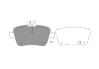 Bromsbeläggssats, skivbroms KBP-6619 Kavo parts
