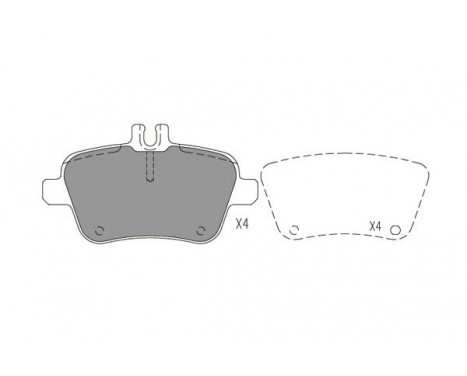 Bromsbeläggssats, skivbroms KBP-6619 Kavo parts