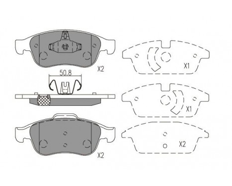 Bromsbeläggssats, skivbroms KBP-6621 Kavo parts