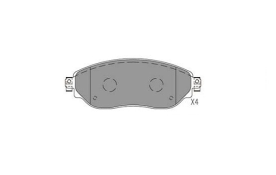 Bromsbeläggssats, skivbroms KBP-6624 Kavo parts