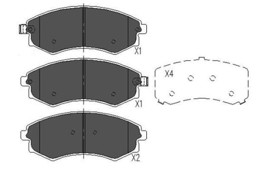 Bromsbeläggssats, skivbroms KBP-7507 Kavo parts, bild 2