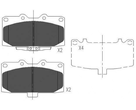 Bromsbeläggssats, skivbroms KBP-8003 Kavo parts